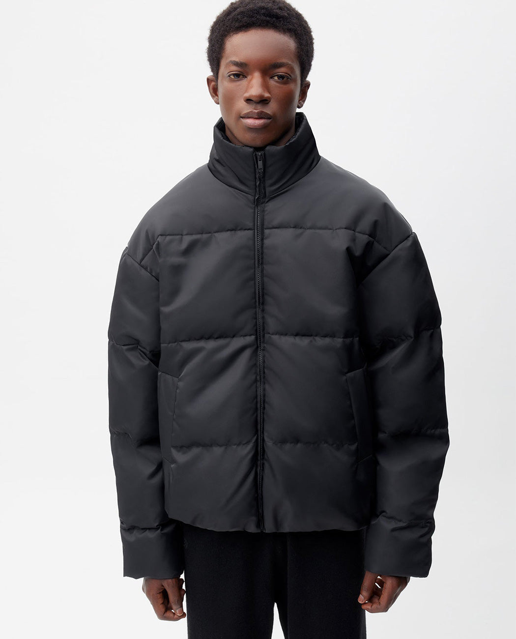 Nylon fabric snow bomber jacket